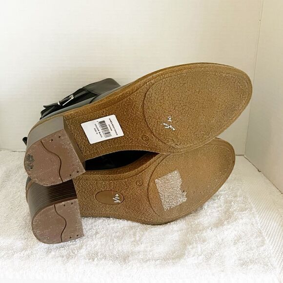 New Evans Black WIDE FIT Saskia Ankle Block Heel Boot Sz Womens 12 - Picture 7 of 8